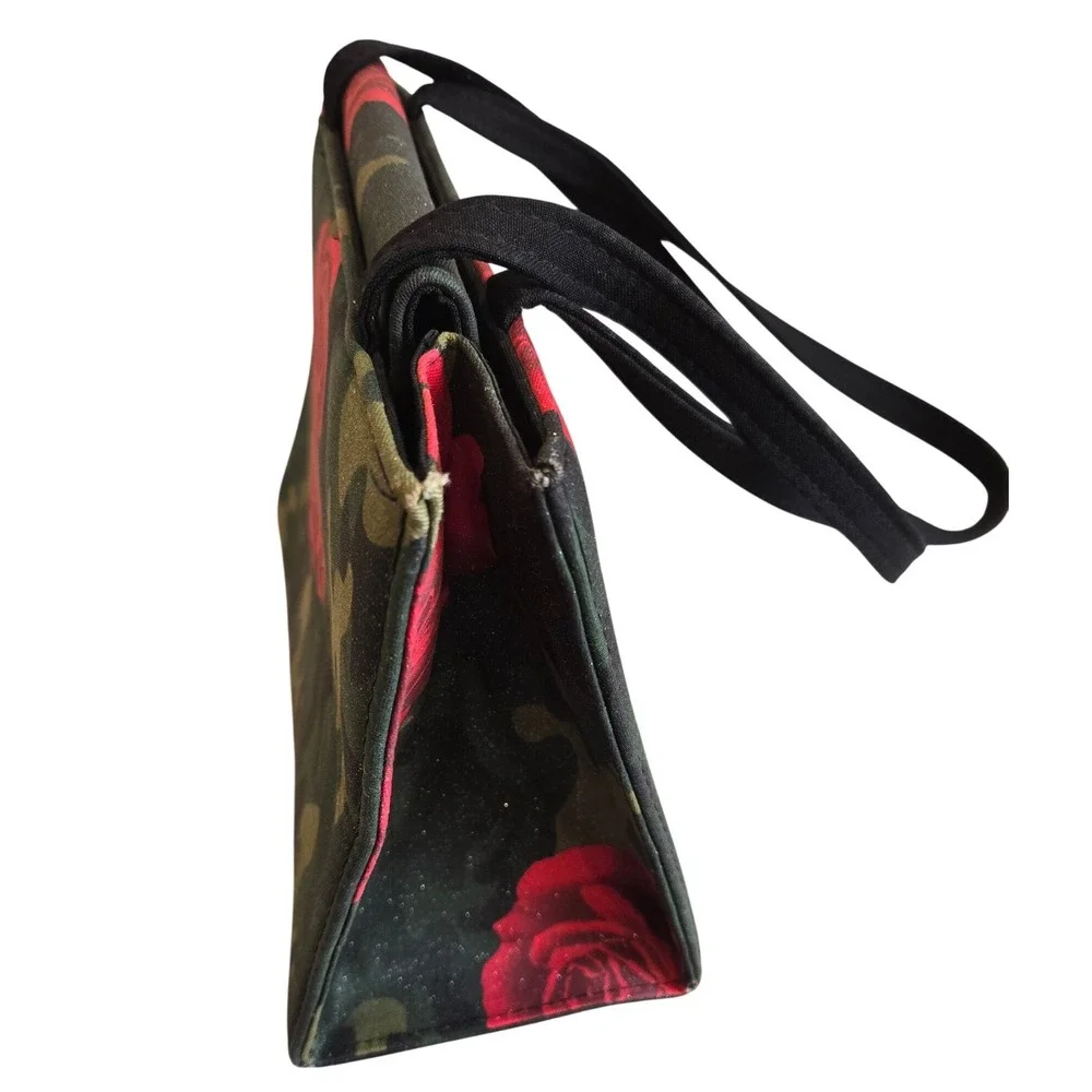 RARE Kate Spade Vintage 90s Shoulder Bag Tote‎ Shopper Nylon Rose Camo Grunge